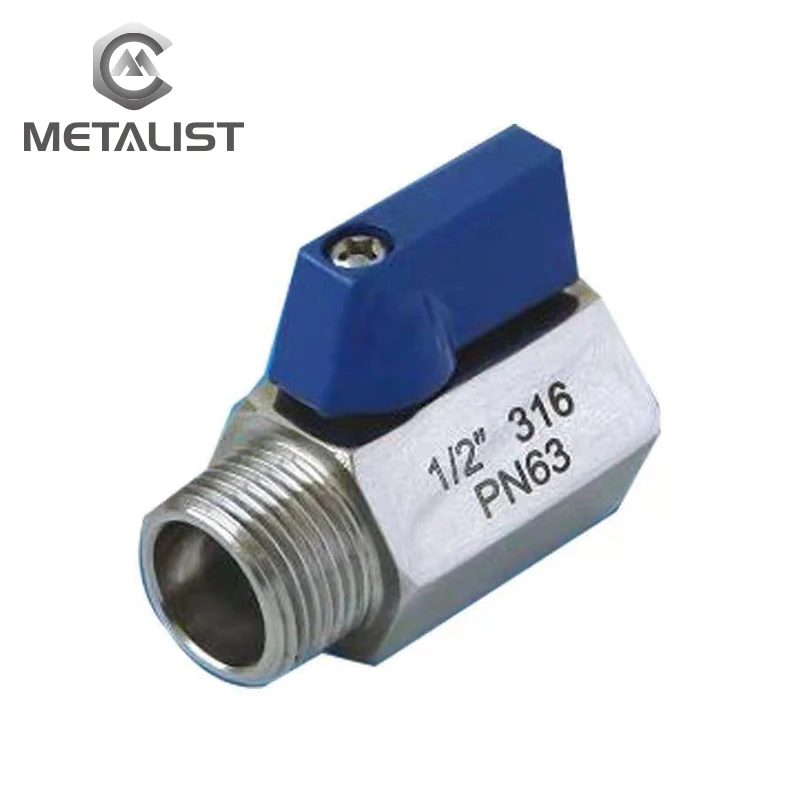 

METALIST High Quality DN10-DN25 Female&Male Mini Ball Valve SS304 NPT/BSPT Thread