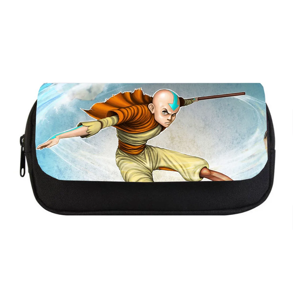 Anime Avatar Pencil bag Women Makeup Bag Child boys girls Pencil Case Student Double Zipper pencil Bag Handbag Purse