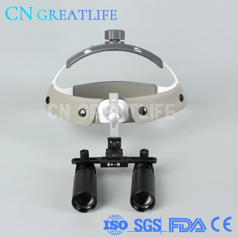 6x Led Headlamp Dental Magnifier Dental Surgical Loupes 6x Dental Loupes 6x with Led Light