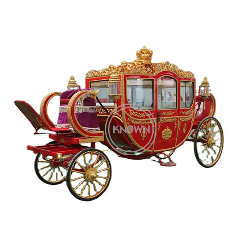 Royal Horse Carriage Wedding Style Park Sightseeing Tour Carriages For Sale Drawn Wheeled Vehicle Retro Cart