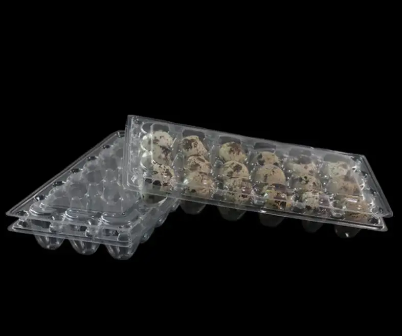 1000pcs/lot 18 Holes 198*41*133cm Quail Eggs Container Plastic Clear Egg Packing Storage Boxes Wholesale