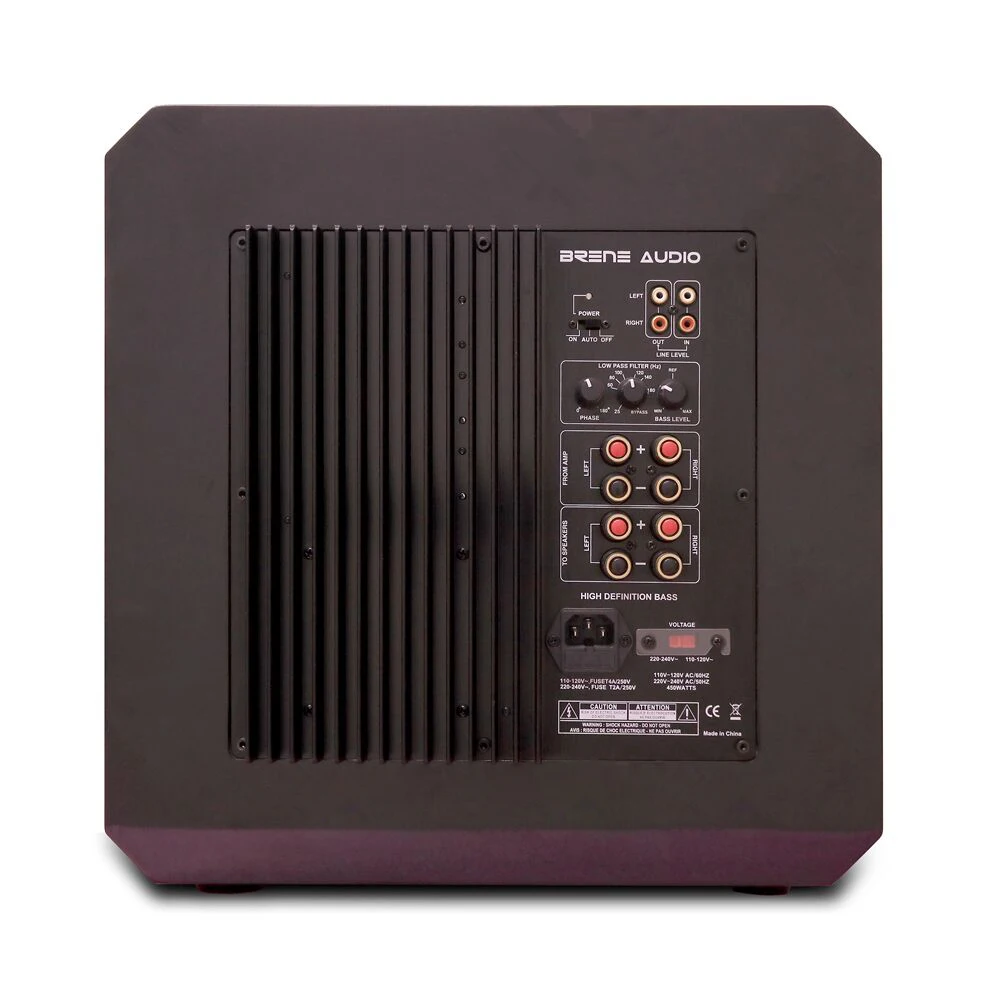 Queenway B-SW12 12" Inch Powered Subwoofer Active Subwoofer Piano Paint Active+Passive Speaker 100-240V 350W