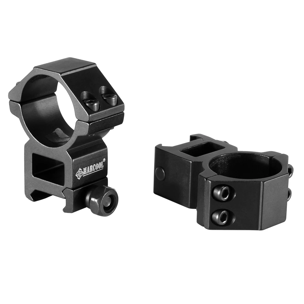 Marcool 2PCS 30mm Scope Ring Mount cannocchiale da puntamento anelli Mount 1mm a coda di rondine Scope Rail 20mm Picatinny per attrezzature softair