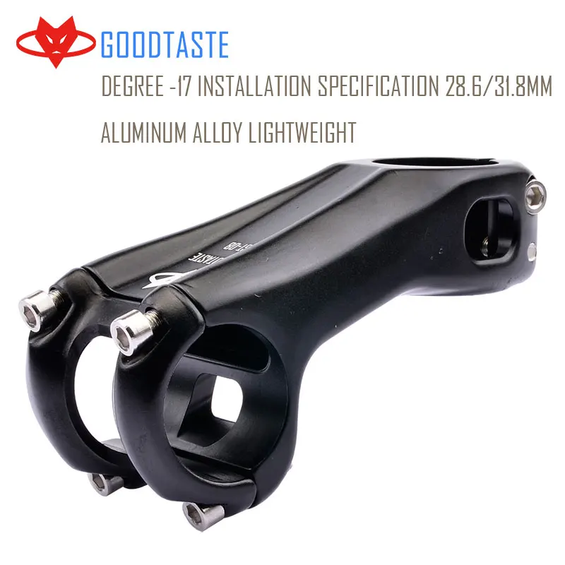 Goodtaste 31,8*28,6mm Vor MTB Vorbau Riser 90mm 7/17 Grad Rennrad Mtb Lenker Al-legierung CNC DH/AM/XC Stem Cover Bicycle