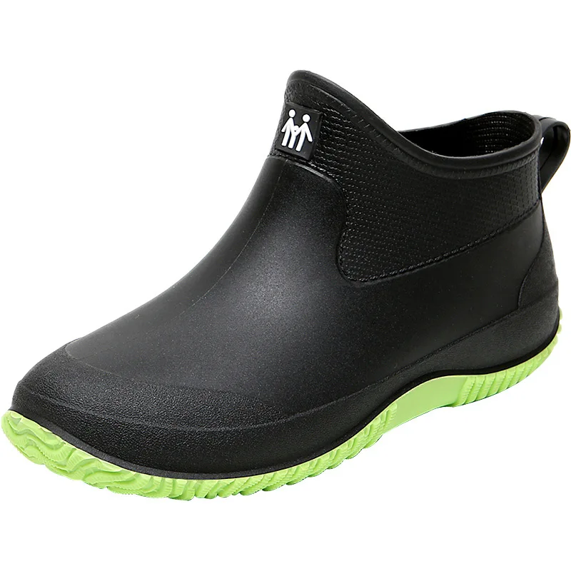 Stivali da pioggia Stivali da pioggia alla caviglia unisex colorati antiscivolo in gomma da donna Stivali slip on leggeri Scarpe da pioggia
