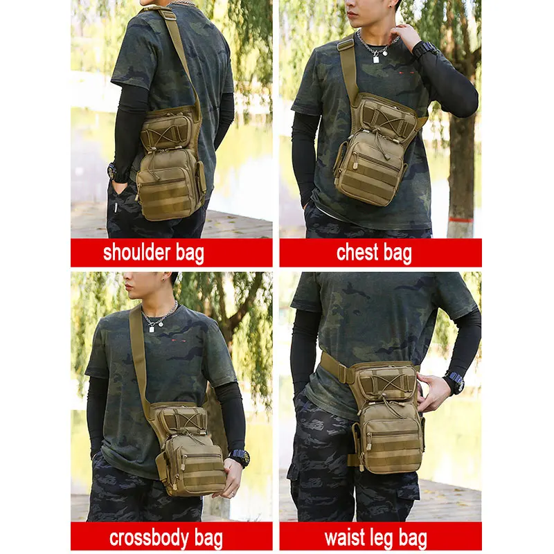 Men Leg Bag Outdoor Waist Pack Thigh Bags Utility Belt Pouch  Hiking Male Waist Hip Motorcycle Sport Fanny Camping Fishing Bags