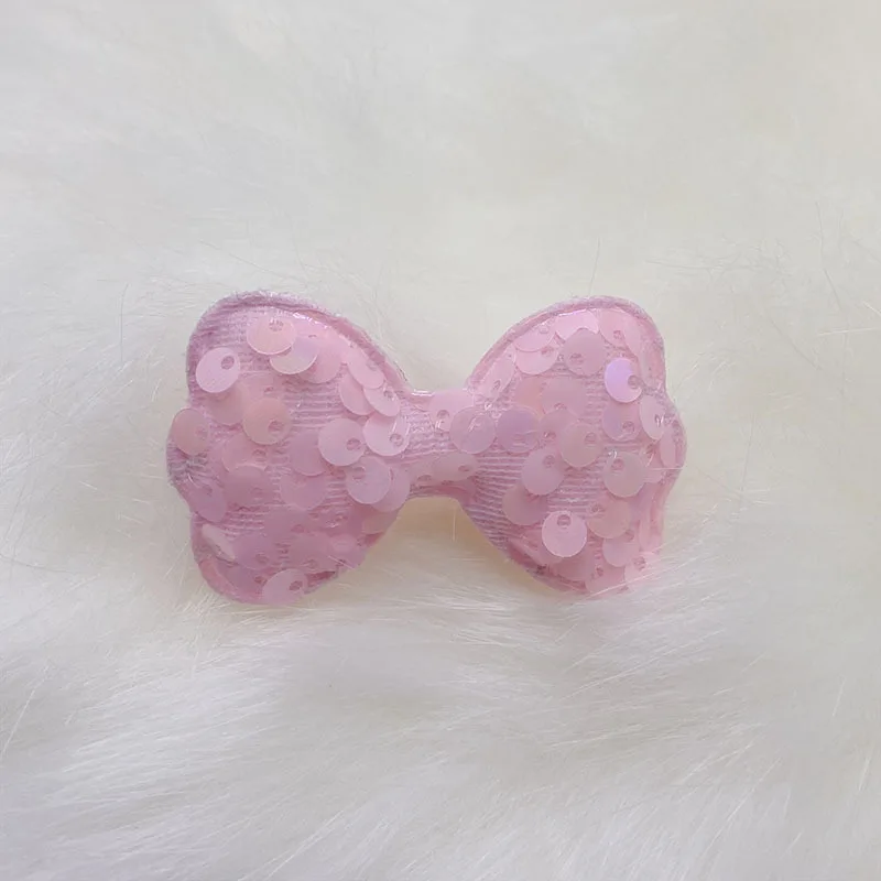 42 Stück/Set, 6 x 3,5 cm, glitzernde Pailletten-Schleifen, gepolsterte Applikationen zum Selbermachen von Haarreif-Accessoires und für Bastelarbeiten, Nähzubehör für Kleidung. – Detail 5