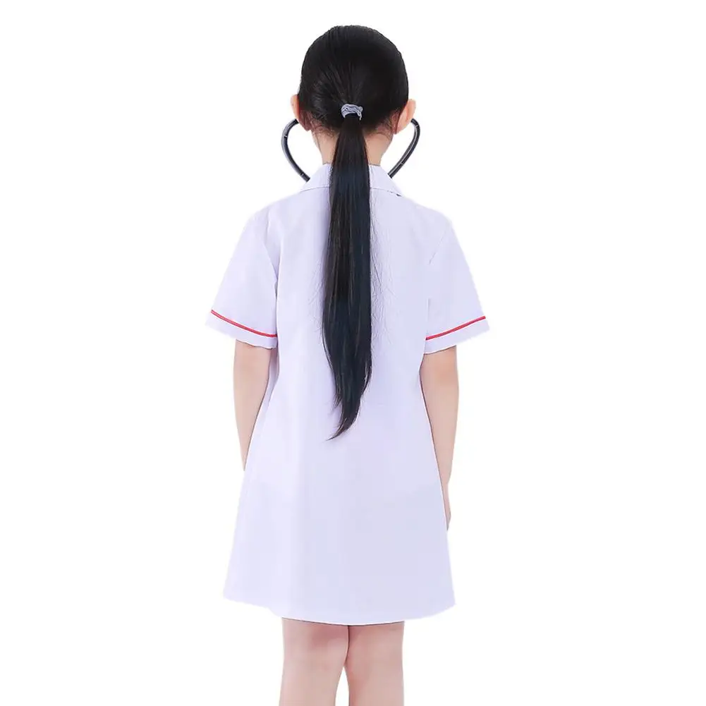 Crianças doutor role play traje vestir-se conjunto médicos casaco branco enfermeira uniforme halloween traje crianças cosplay adereços