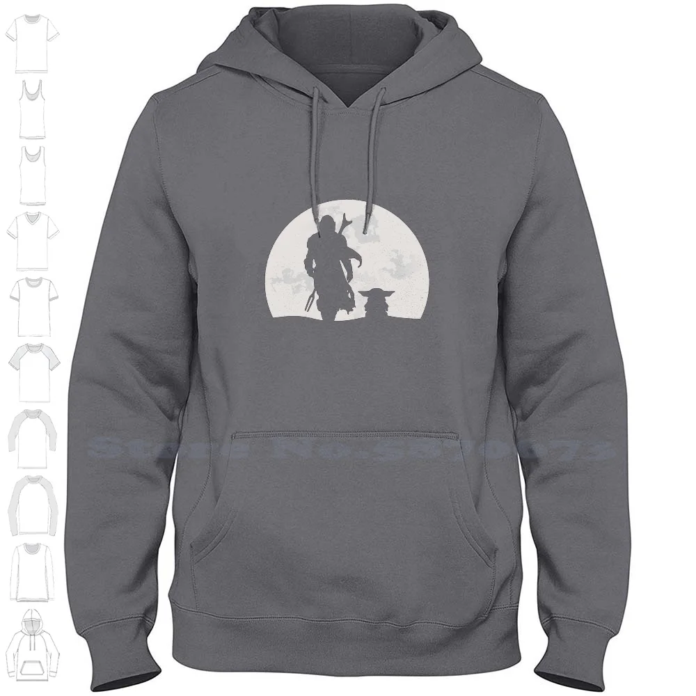 Bounty Hunter Moon Hoodies Sweatshirt For Men Women Mando The The Child Science Fiction Trend Baby Amazing Bounty Hunter Jedi