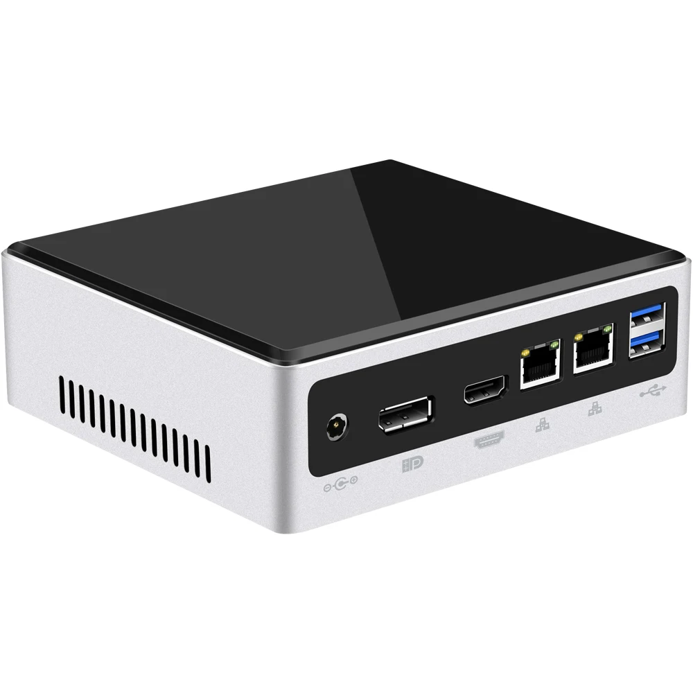 XCY-Mini PC HTPC Intel Core i3-7020U/i3-8145U, Windows 10 Pro/Linux, micro ordinateur de bureau, industriel, avec 2 ports LAN