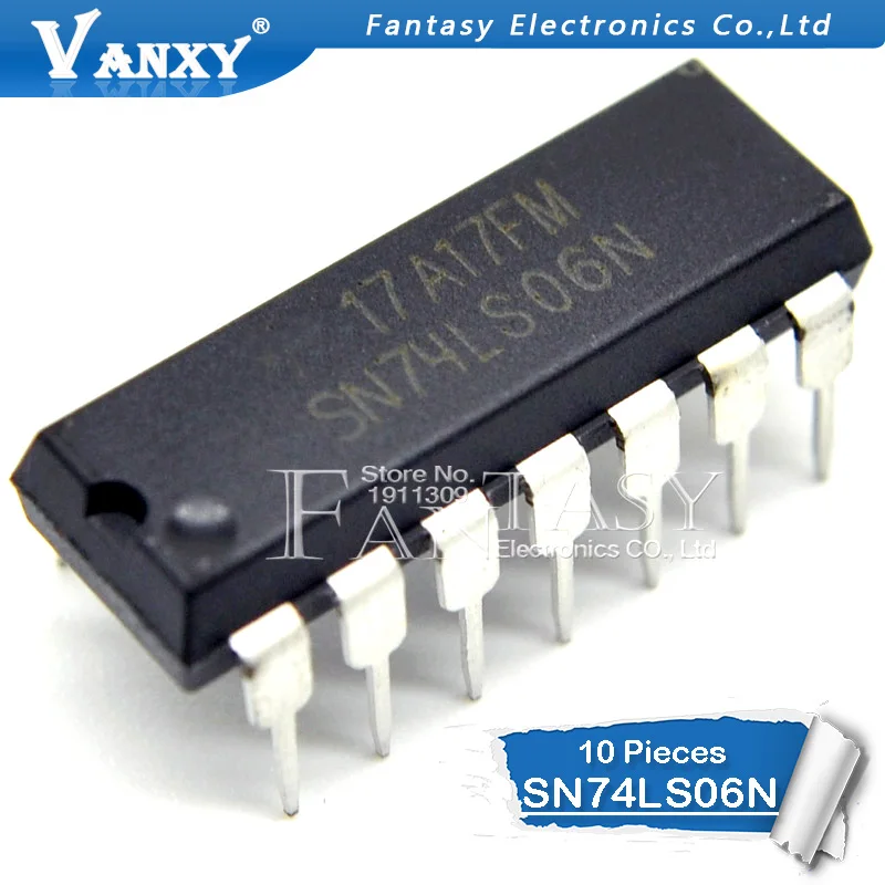 10PCS SN74LS06N DIP14 SN74LS06 DIP 74LS06N 74LS06 HD74LS06P new and original IC