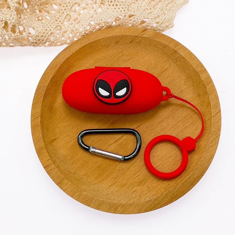 การ์ตูน Marvel หูฟังสำหรับ QCY T17ซิลิโคนหูฟังไร้สายบลูทูธสำหรับ QCY T17 Lanyard