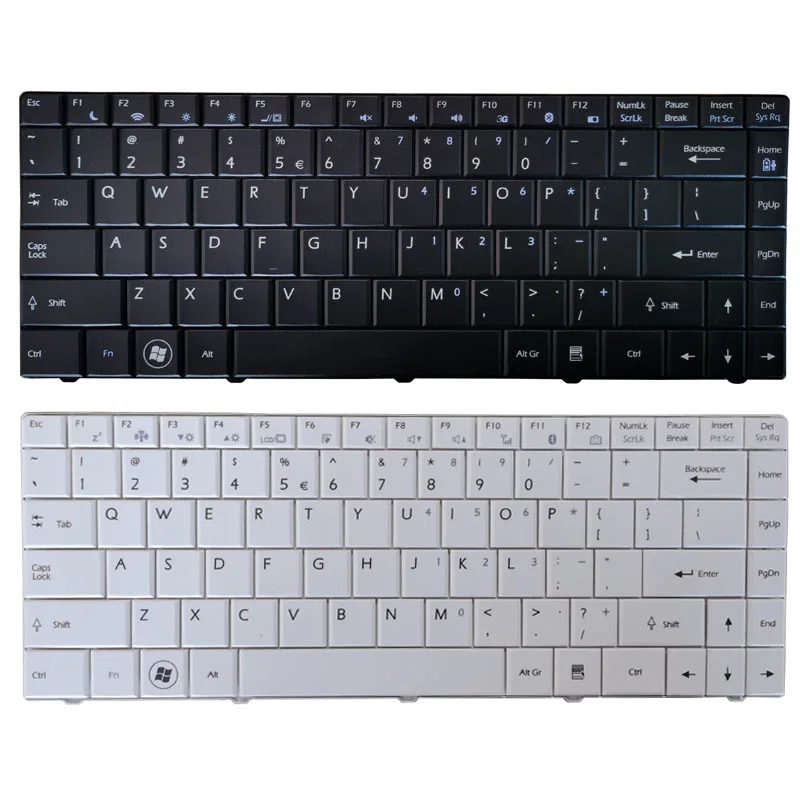 

NEW For MSI X320 X300 X340 X400 Tastatur Medion Akoya Mini E1312 E1313 Russian/US laptop keyboard black/white