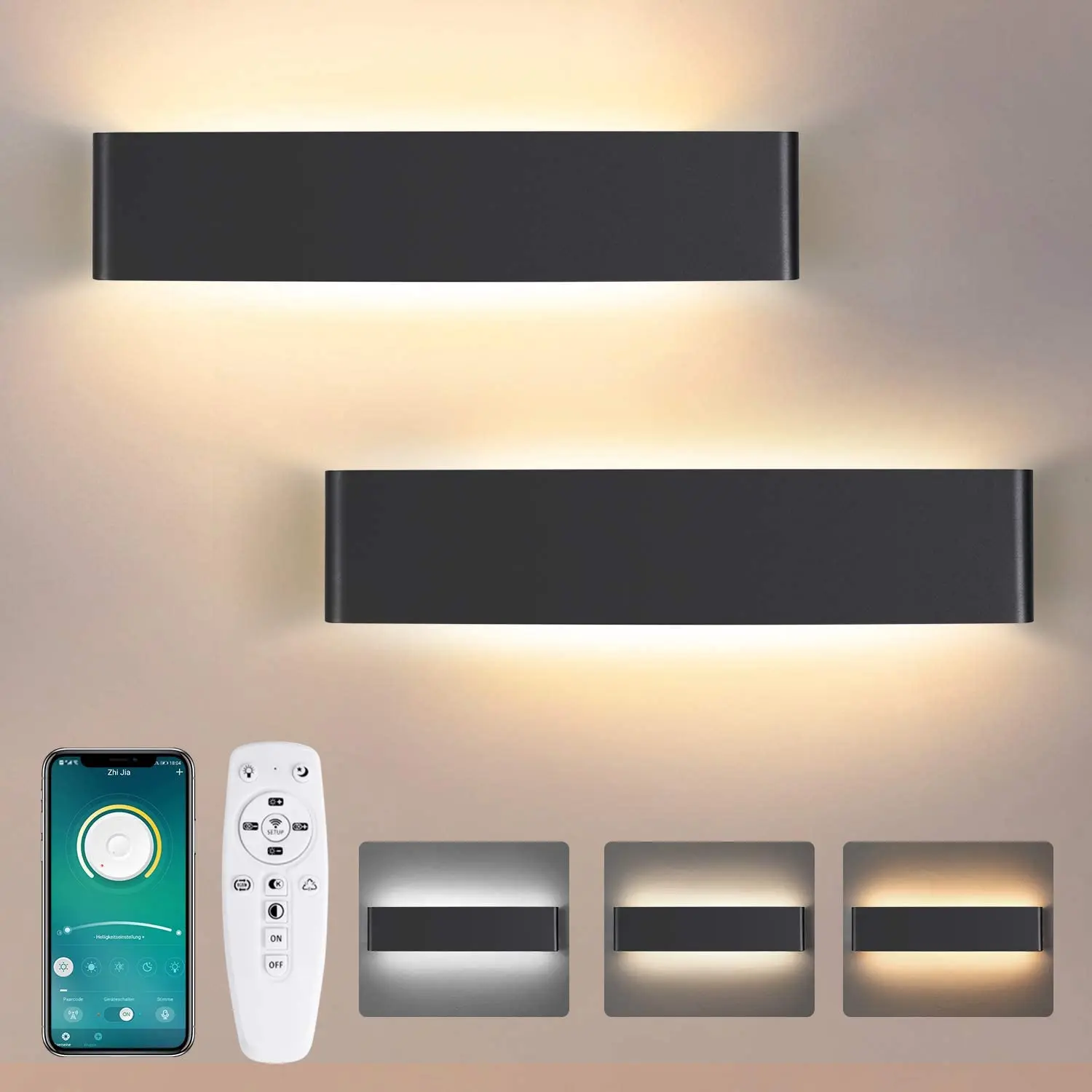 Led Wall Light Dimmable Bluetooth APP Remote Control For Living Room Porch Mirror Lamp Indoor Decoration