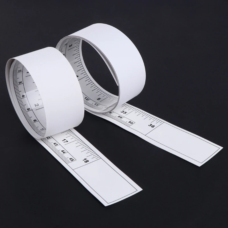 Self Adhesive Metric Measure Tape Vinyl Silver Rulers For Sewing Machine Sticker