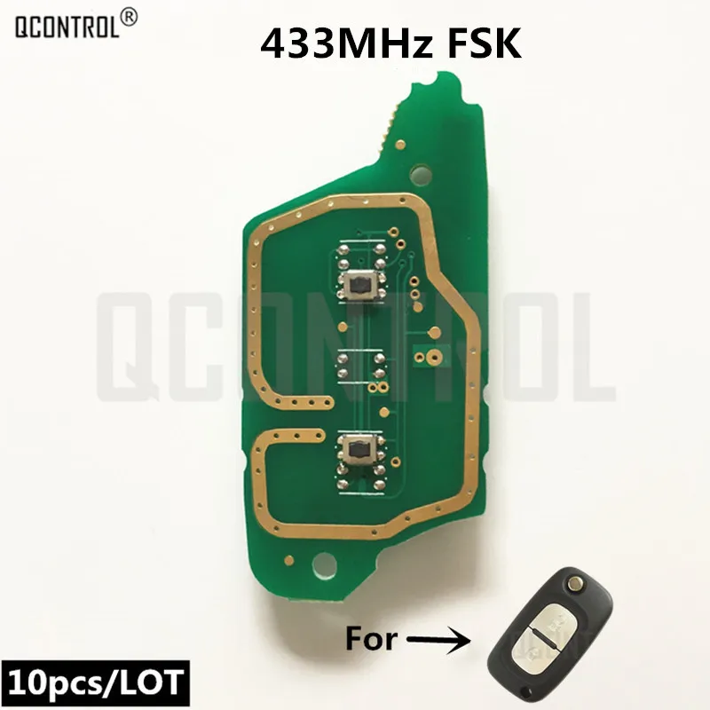 

QCONTROL Car Remote Control Key Circuit Electronic Board for Renault CLIO KANGOO TWINGO WIND 433MHz