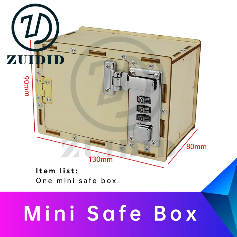 ZUIDID escape room Mini Safe Box enter the correct password and pull the button to open the box and get clues inside