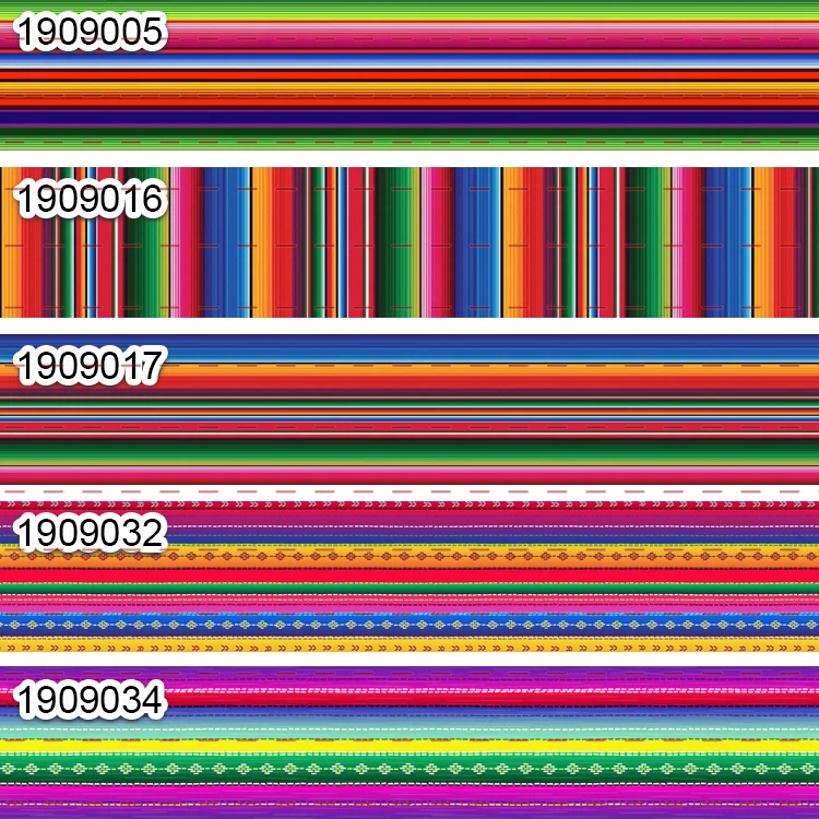 Winsome 50 jardów meksyk wstążka z wzorem kolorowa fala drukowana rypsowa wstążka