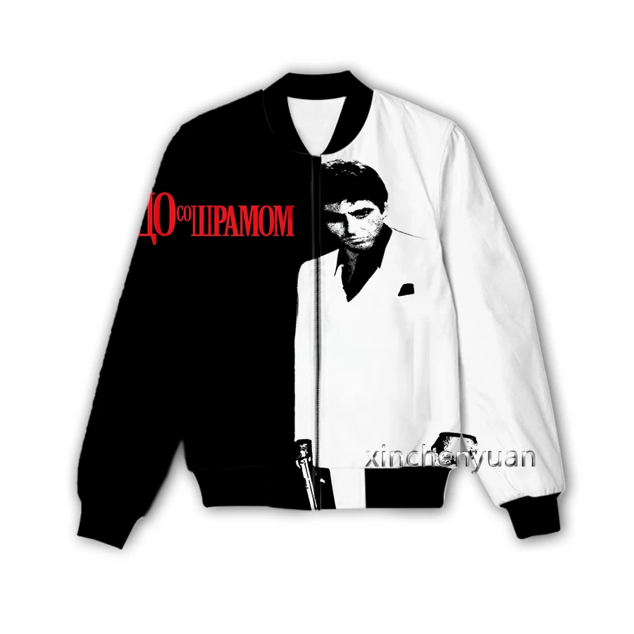 Phechion New Men/Women Scarface 3D Printed Jacket Fashion Streetwear Men Loose Sporting Jacket & Coat M72