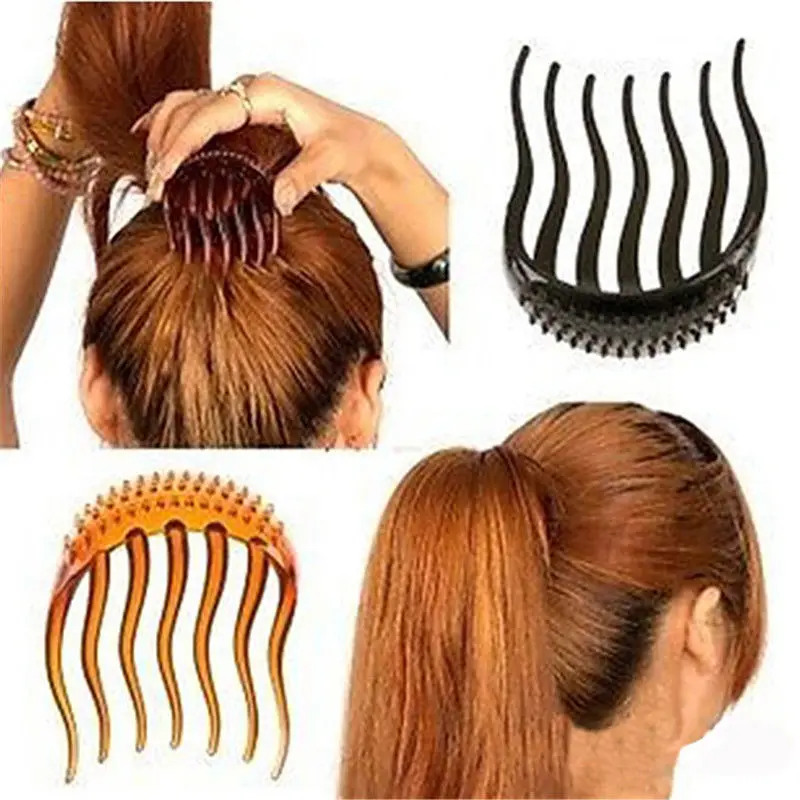 2pcs Makeup Wavy Tooth Insert Hair Combs Hairpins Bouffant Ponytail Maker Hair Clips Hairstyling Tools Accessories