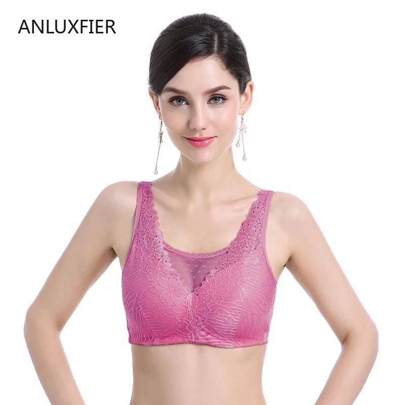 

H9686 Artificial Breast Bra After Breast Cancer Surgery Without Steel Ring Lace Bras Lingerie Adjusted Strap Back Buckle Bra