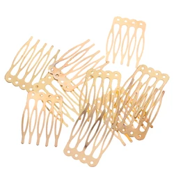 10pcs 5/10 Teeth DIY Metal Hair Comb Claw Hairpins Silver Gold Bronze Hair Comb Clip Craft Handmade Bridal Hair Jewelry Acc
