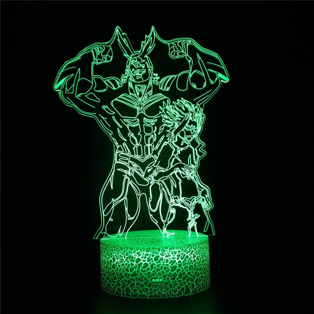 My Hero Academia Anime Led Night Light Room Decor Anime Figures Nightlight Child Fairy Lights Decoration Light Bulbs for Home