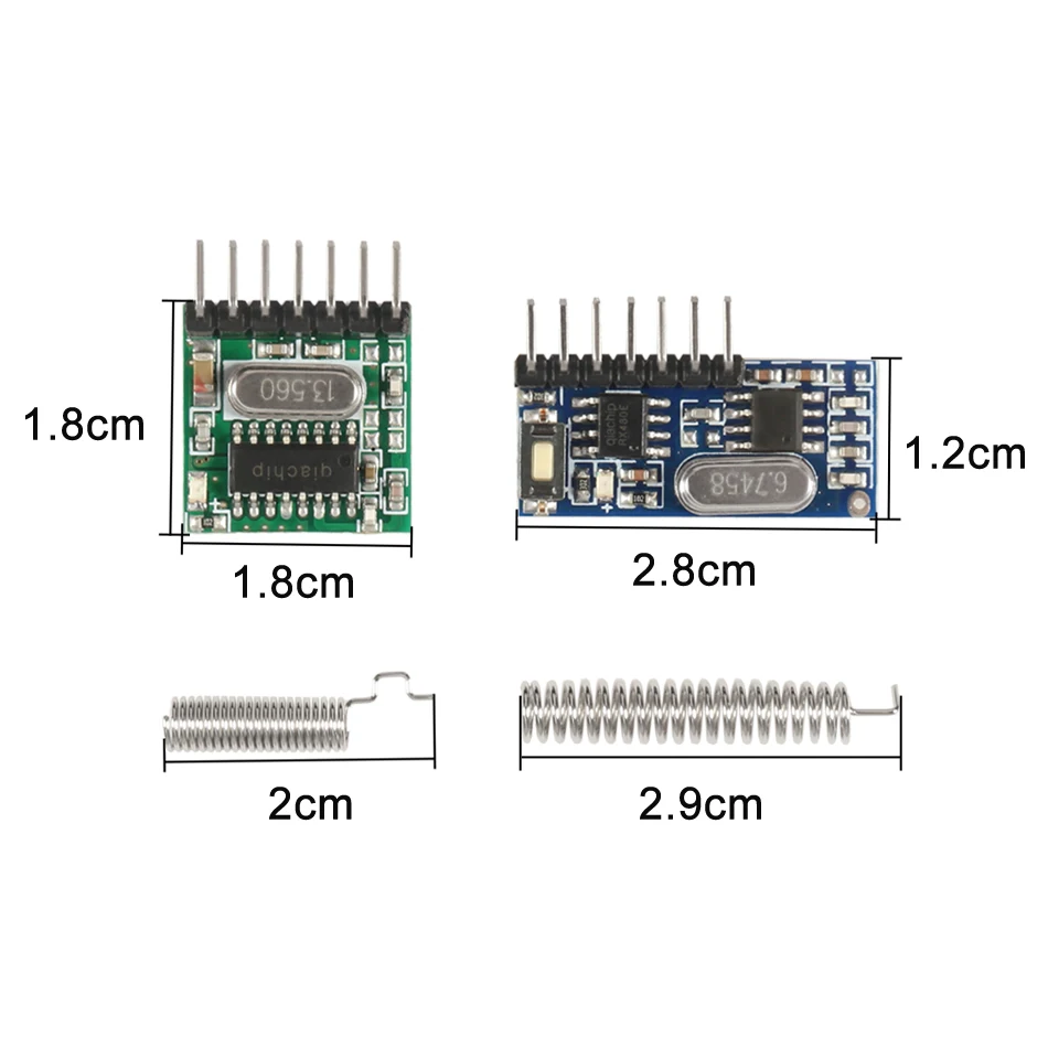 RF Wireless Receiver Module Transmitter Module RX480E Transmitter Receiver Learning Code 1527 4 Channel For Arduino 433 Diy Kit