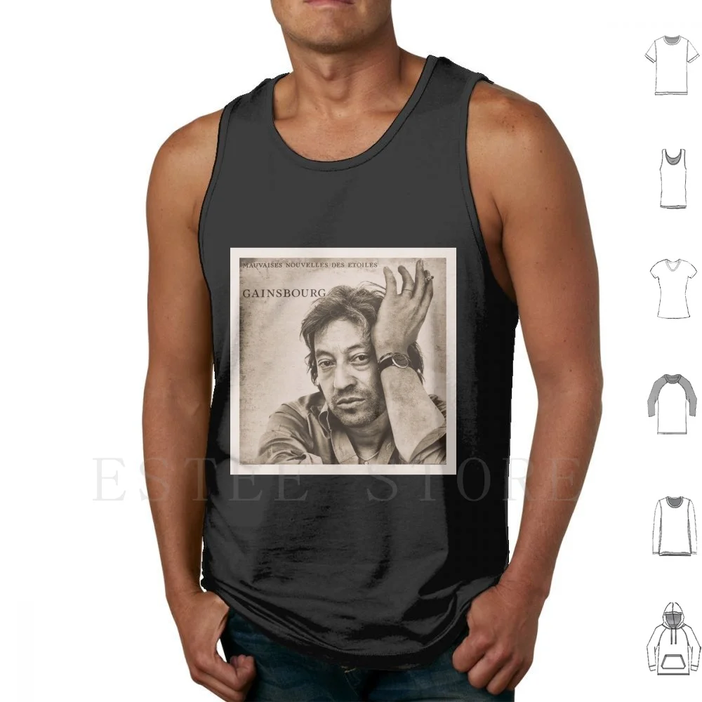 Serge Gainsbourg Tank Tops Vest Sleeveless Serge Gainsbourg Gainsbarre Chanteur Gitanes Smoker Smoking Songwritter Singer