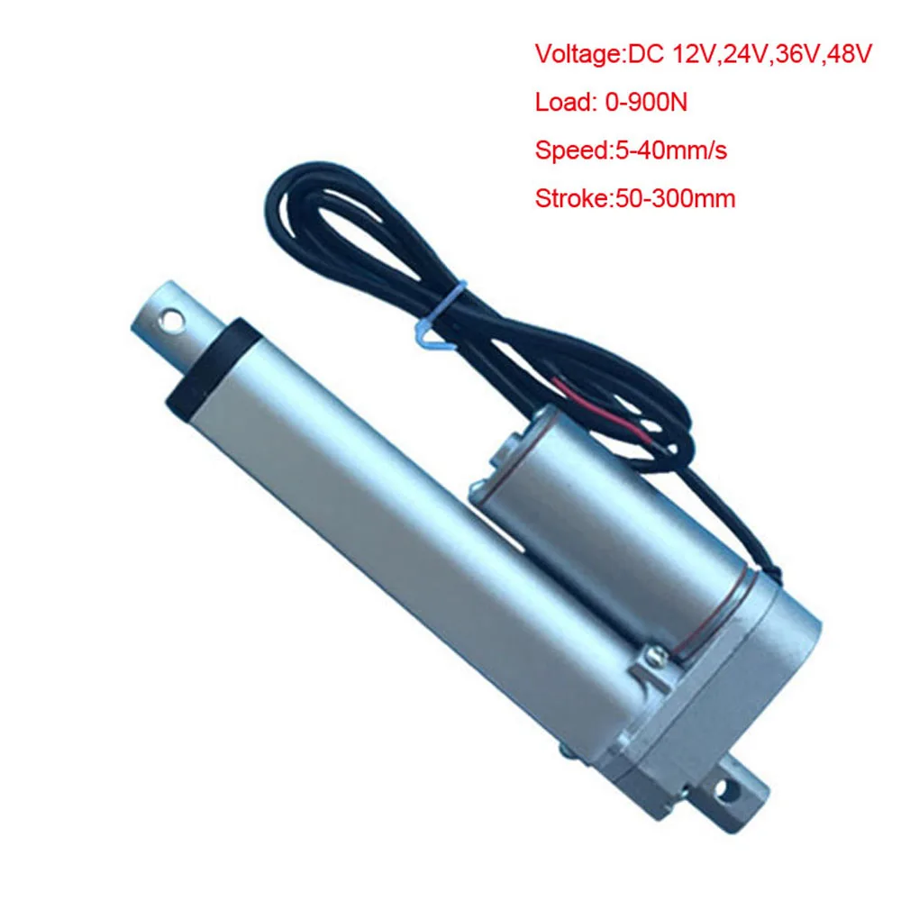 Wholesales 12-48v 50-250mm 2-10 Inch Stroke 900N 90KG Load Customized Speed Tubular Motor Mini Electric Linear Actuator