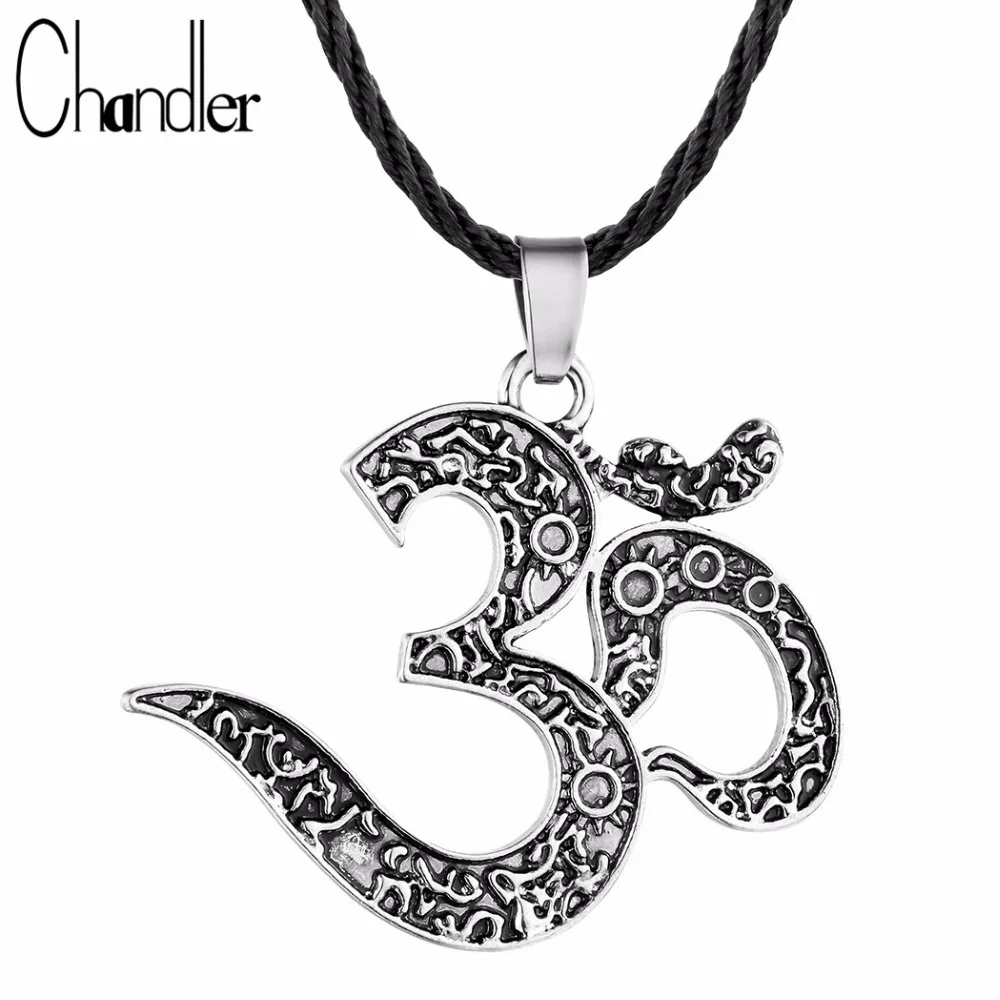 Chandler OM Pendant Necklace Yoga Jewelry Meditation Classic Men's Jewelry Buddhist OM Hinduism Vintage