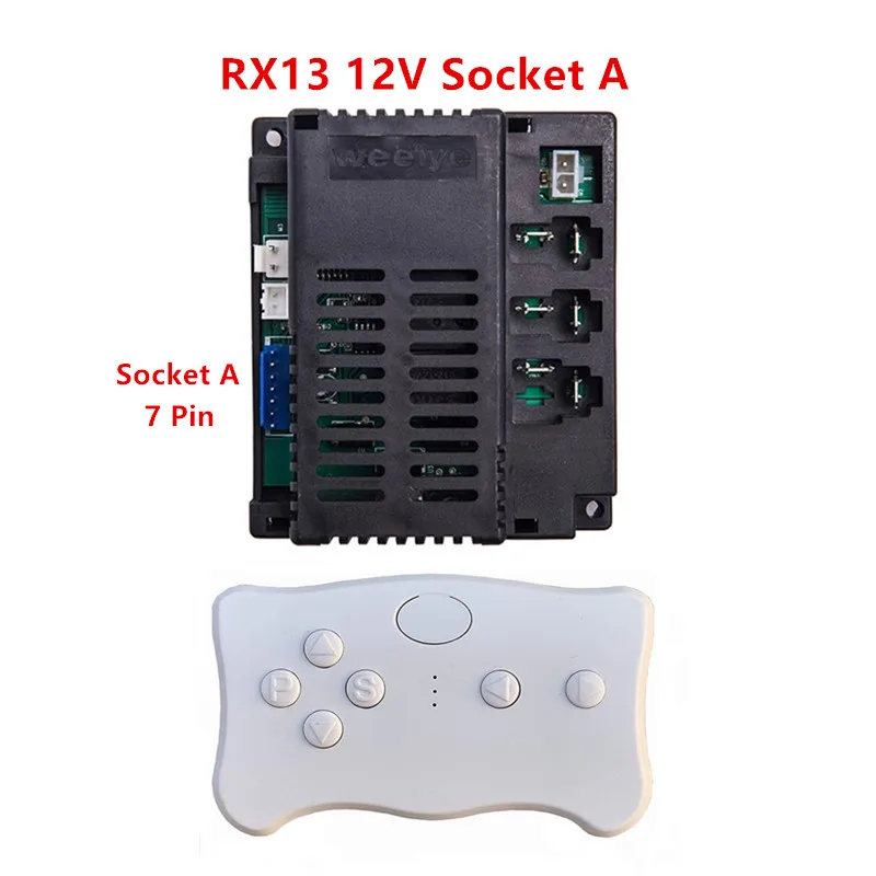 Weelye RX13 2.4G Bluetooth Remote Control And Receiver For 12V 4WD Kids Ride On Toys Car With Smooth Start Function