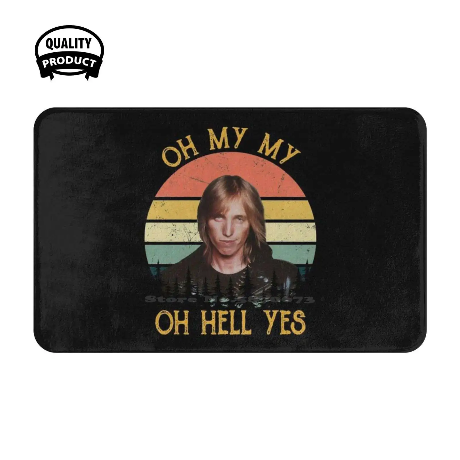 Oh My My Oh Hell Yes Retro Soft Cushion Home Carpet Door Mat Car Rug Music 70S 80S Stevie Nicks Classic Legends Tour 2020