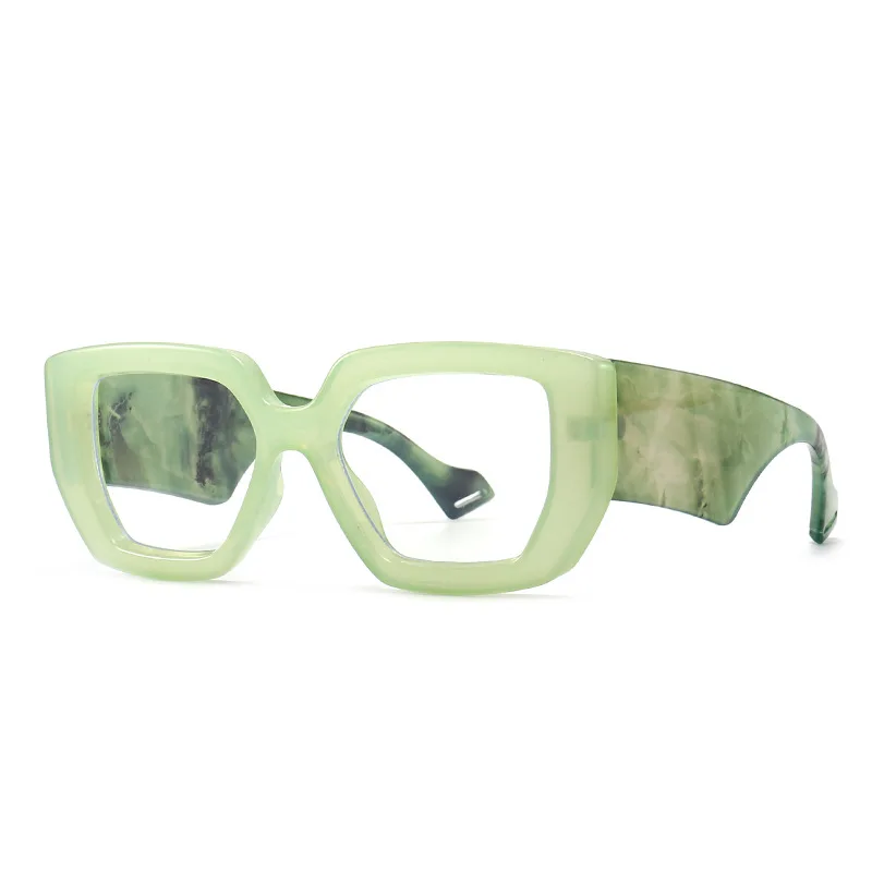 Montura de gafas con bloqueo de luz azul para mujer, lentes transparentes ópticas verdes, a la moda, graduadas, para ordenador