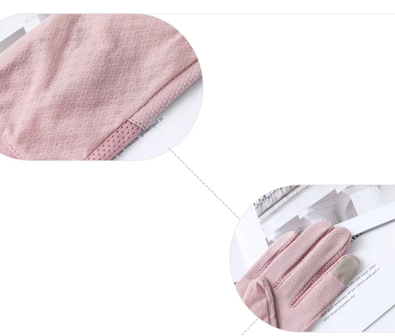 Sexy Summer Women UV Sunscreen Short Sun Screen Pearl Flowers Gloves Thin Ice Silk Lace Touch Screen Viscose Driving Gloves J53