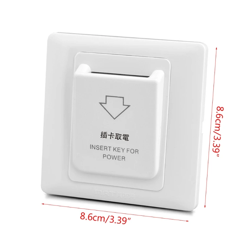 Type 86 High Energy-saving Magnetic Key for Power with 3 Insert Cards Power Switch for Guesthouses, Office Building, Hotels