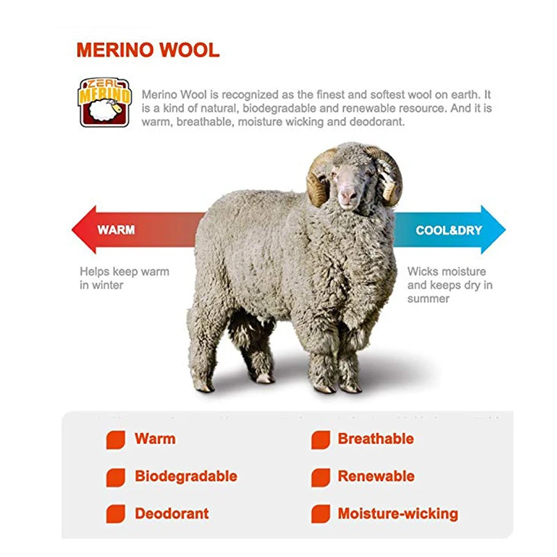 ZEALWOOD-Meias Esportivas de Lã Merino Grossa para Homens e Mulheres, Meias Térmicas Quentes, Caminhadas ao Ar Livre, Trekking, Neve Fria, Inverno, 1 Pares, 3 Pares