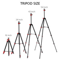 ZOMEI T60 Lightweight Tripod Professional Bluetooth Remote Control Tripode Stand with Phone Holder for Camera Gopro Smartphone