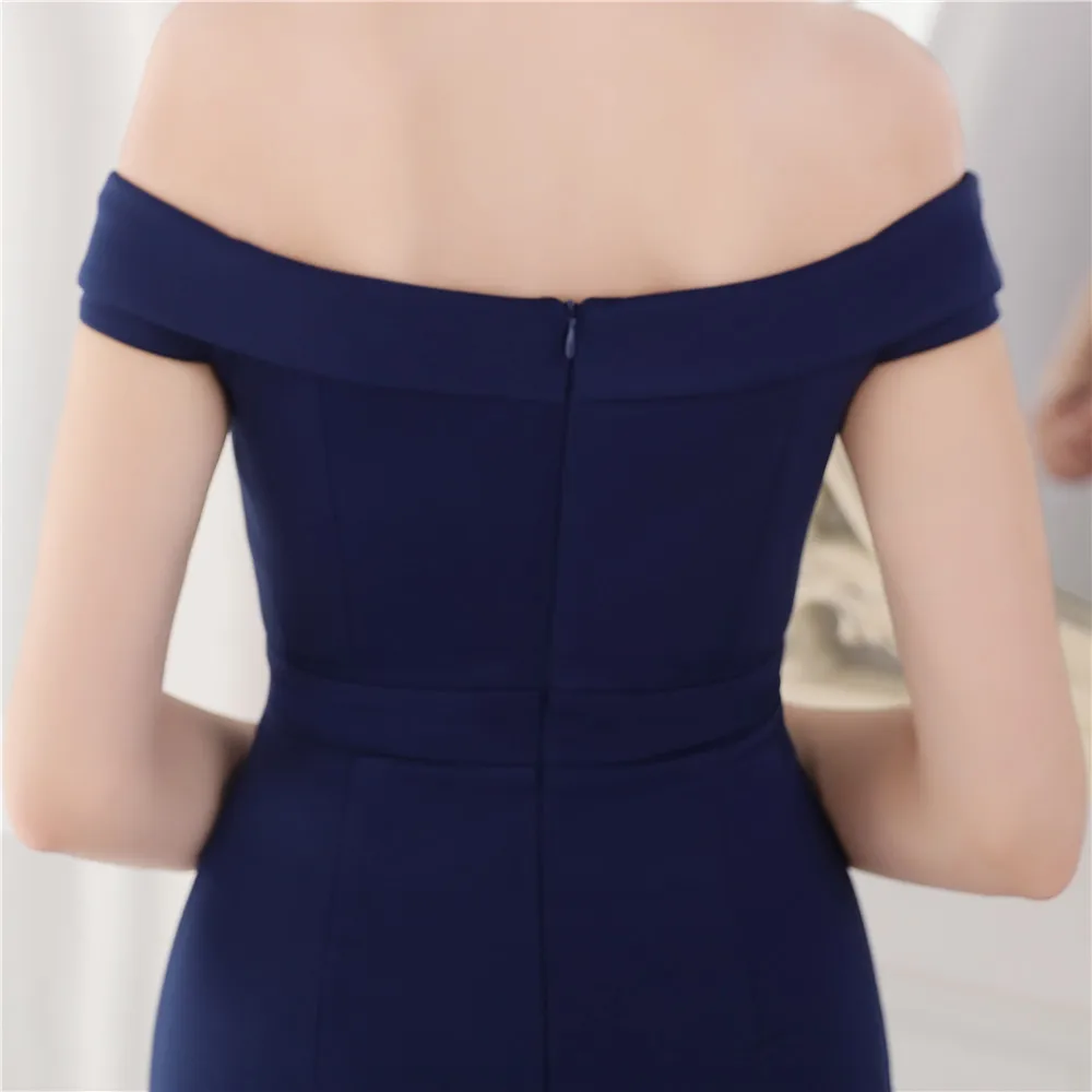 DEERVEADO Mermaid Evening Dresses 2021 New Elegant Maxi Dresses For Women Off the Shoulder Party Dresses Evening Gown K18853