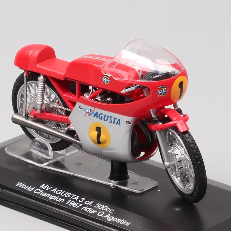 1 22 escala do vintage italeri mv agusta 500cc campeão do mundo 1967 piloto #1g agostini diecast motocicleta modelo de brinquedo bicicleta caixa de