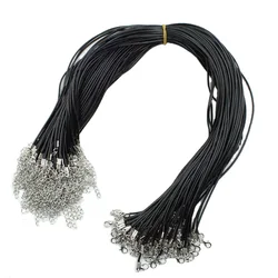 10pcs 1.5mm Black Multicolor Leather Cord Adjustable Chains Braided 45cm Rope For DIY Necklace Bracelet Jewelry Making Findings