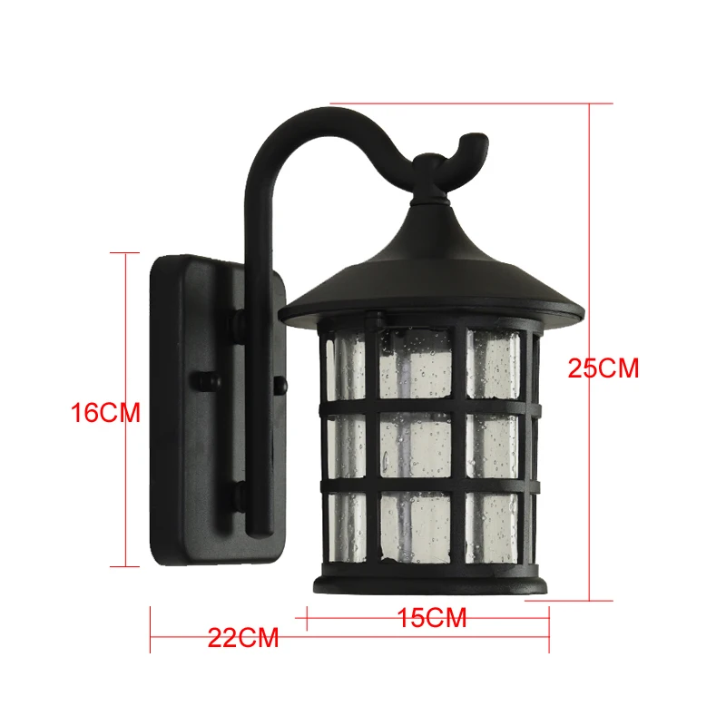 Outdoor Waterproof Wall Lamp American Country Retro Aisle Balcony Lamp Garden Bedside European Style Outdoor Rain Wall Lamp