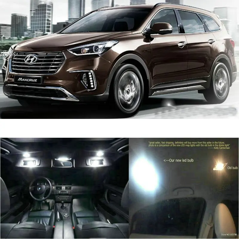 

10 шт., светодиодные лампы для салона автомобиля Hyundai max