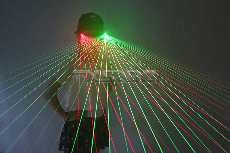 High Quality Red Green LED Laser Glasses Music Concert DJ performance Glasses Multi Beams For LED Robot Costumes
