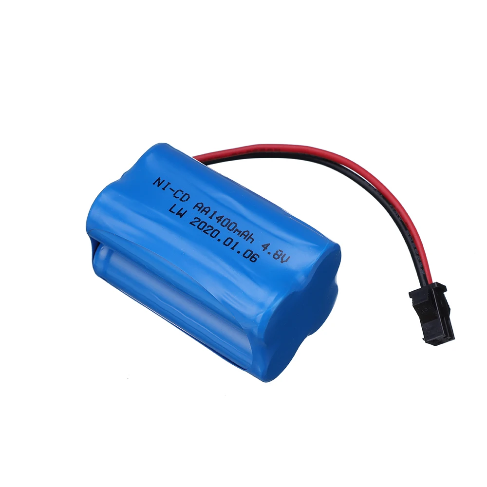 Bateria recarregável com carregador, 4.8v e 1400mah, conjunto para brinquedos rc, carros, tanques de robôs, armas, pilhas aa 4.8v