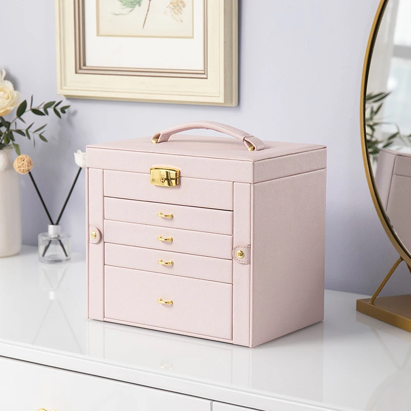 zq Jewelry Box Large Capacity Jewelry Cosmetics Watch Storage Box European High-End Nordic Style