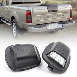 ナンバープレート用ledライト,nissan xterra (roniz) wd22 1999-2004フロンティアnavara np300 d22 1998-2004用ライト,2個