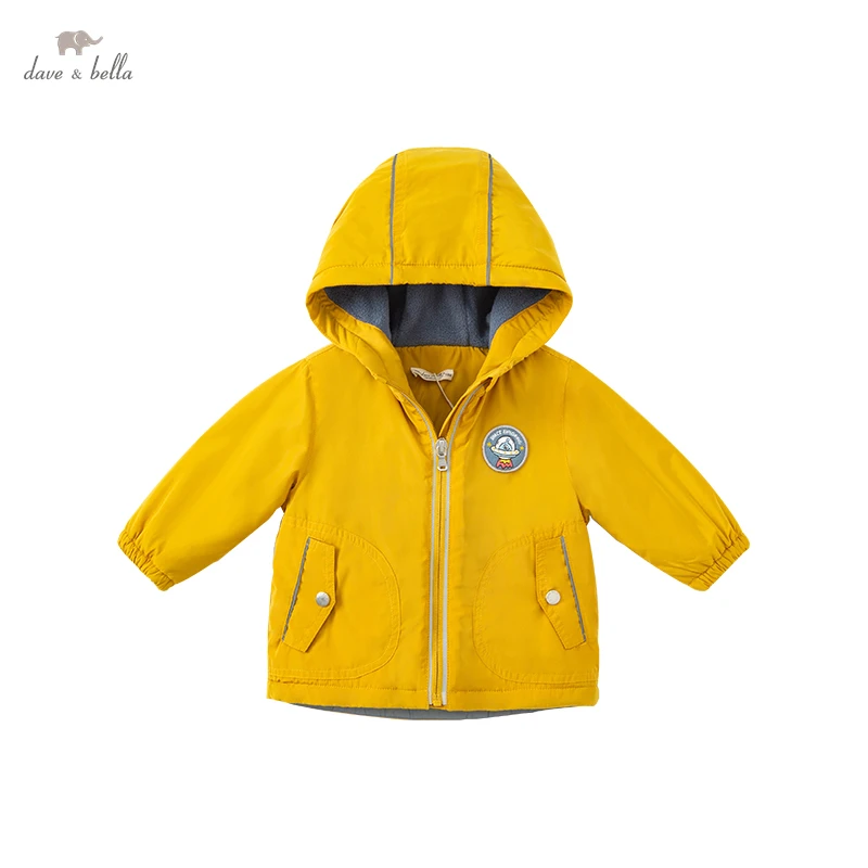 

DBX18964-K dave bella winter kids boys fashion jacket soild pockets hooded coat children high quality outerwearar