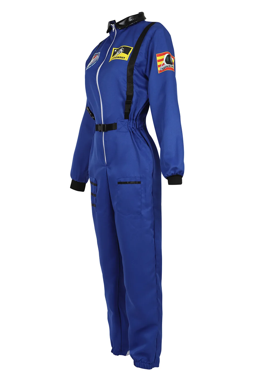 Costume da astronauta adulti tuta spaziale uomo donna coppia costumi gioco di ruolo tuta con cerniera di carnevale astronauta costumi bianchi XS-3XL