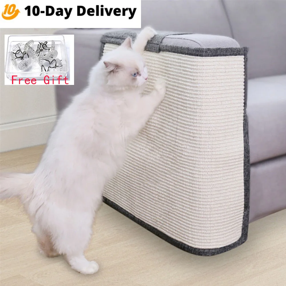 Cat Scraper Mat Sofa Cover Furniture Protector Scratch Board Cat Scratcher Claw Sharpener Scratching Posts Cats Sisal